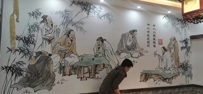 大唐同庆楼包间彩绘
